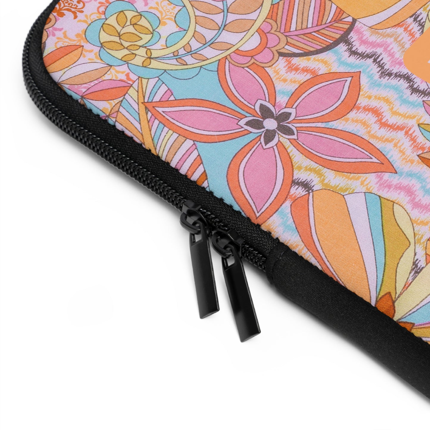 Colorful Floral Laptop Sleeve - "Live, Love, Laugh"