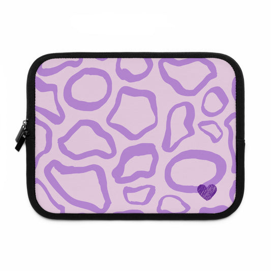 Purple Leopard Print Laptop Sleeve - Stylish Protective Case for Tech Lovers
