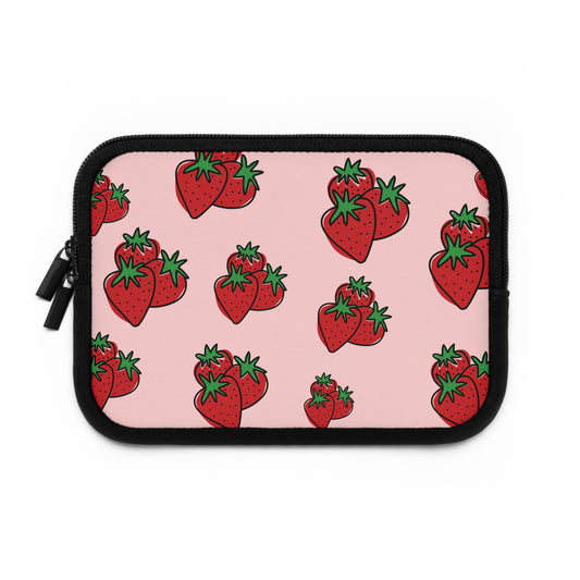 Cute Strawberry Laptop Sleeve | Fun Tech Accessory for Students & Floral Lovers