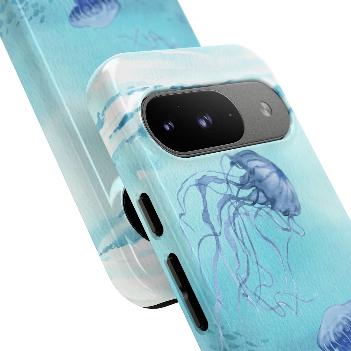 Ocean-Inspired Tough Phone Case with Jellyfish Design