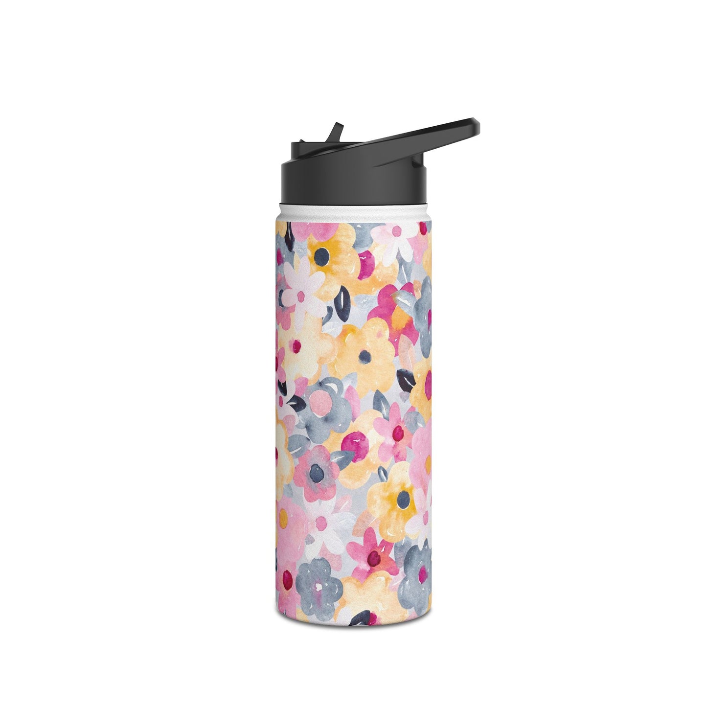Floral Stainless Steel Water Bottle - Reusable Beverage Container for Eco-Friendly Hydration