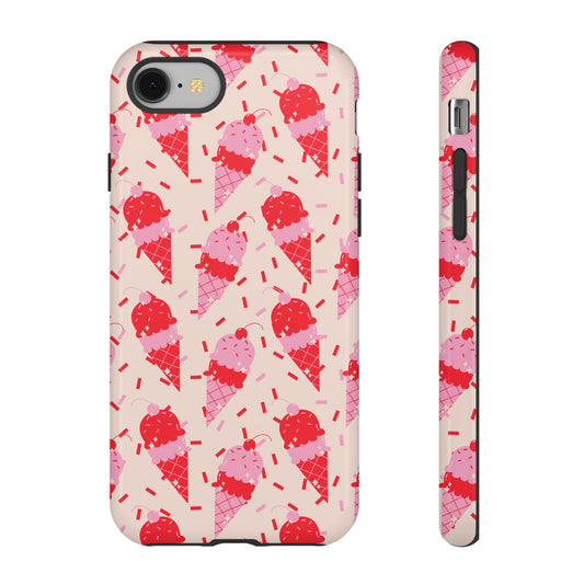 Ice Cream Phone Case - Cute Tough Cases for Ice Cream Lovers, Fun Summer Accessory, Birthday Gift, Colorful iPhone Cover