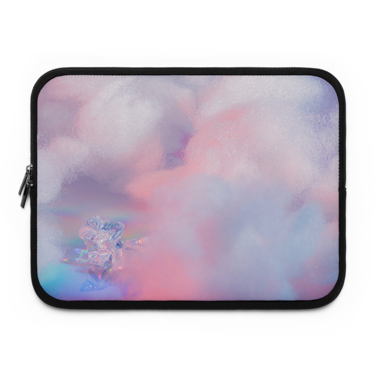 Pastel Clouds Laptop Sleeve with Clear Crystal Design
