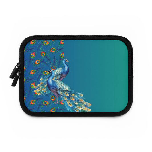 Colorful Peacock Laptop Sleeve - Stylish and Protective Case for Women