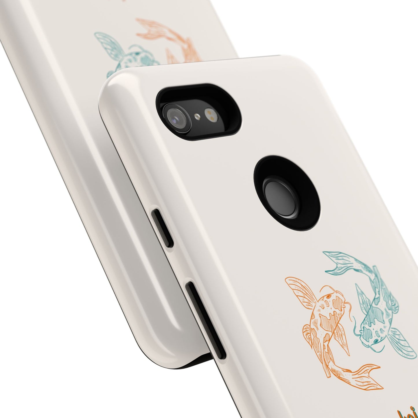 Koi Fish Tough Phone Case - Stylish & Durable Design for Aqua Lovers