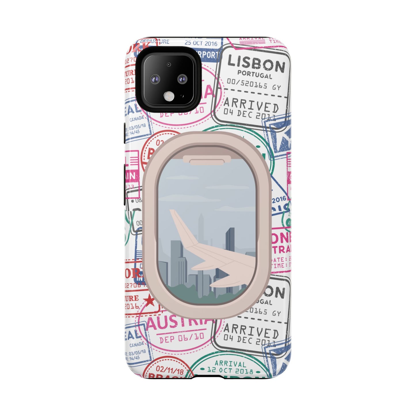Travel-Themed Phone Case with Airplane Design