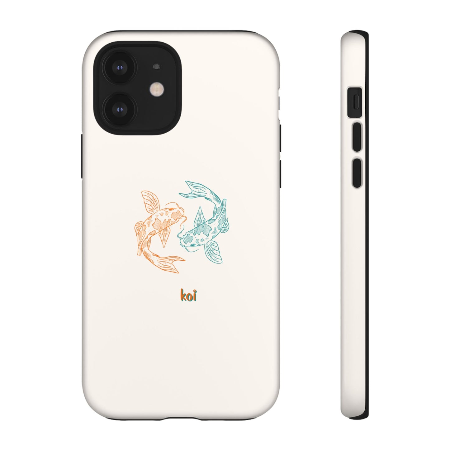 Koi Fish Tough Phone Case - Stylish & Durable Design for Aqua Lovers
