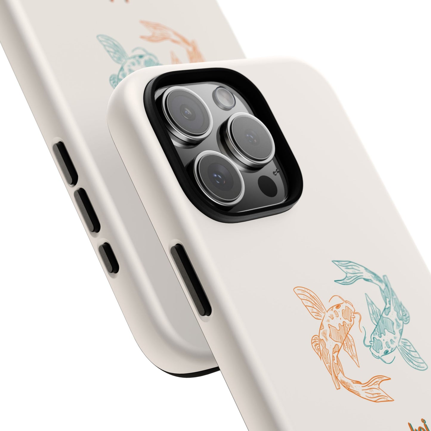 Koi Fish Tough Phone Case - Stylish & Durable Design for Aqua Lovers