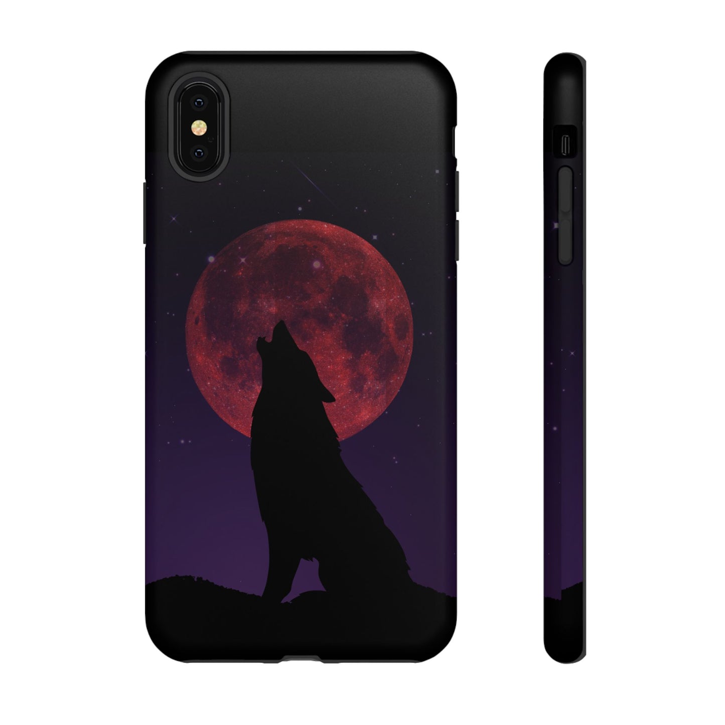 Wolf Howling at Blood Moon Phone Case - Tough & Stylish Protector