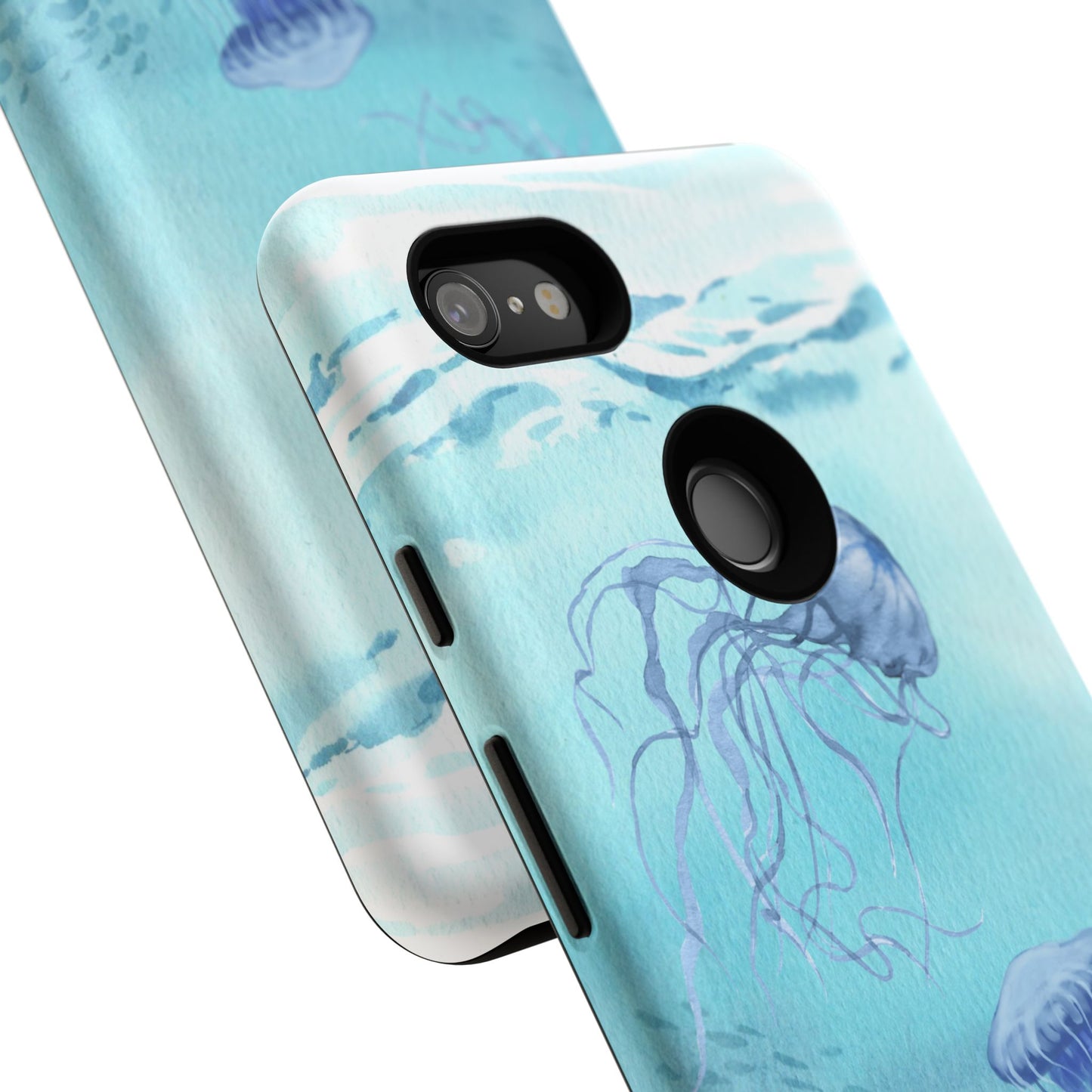 Ocean-Inspired Tough Phone Case with Jellyfish Design