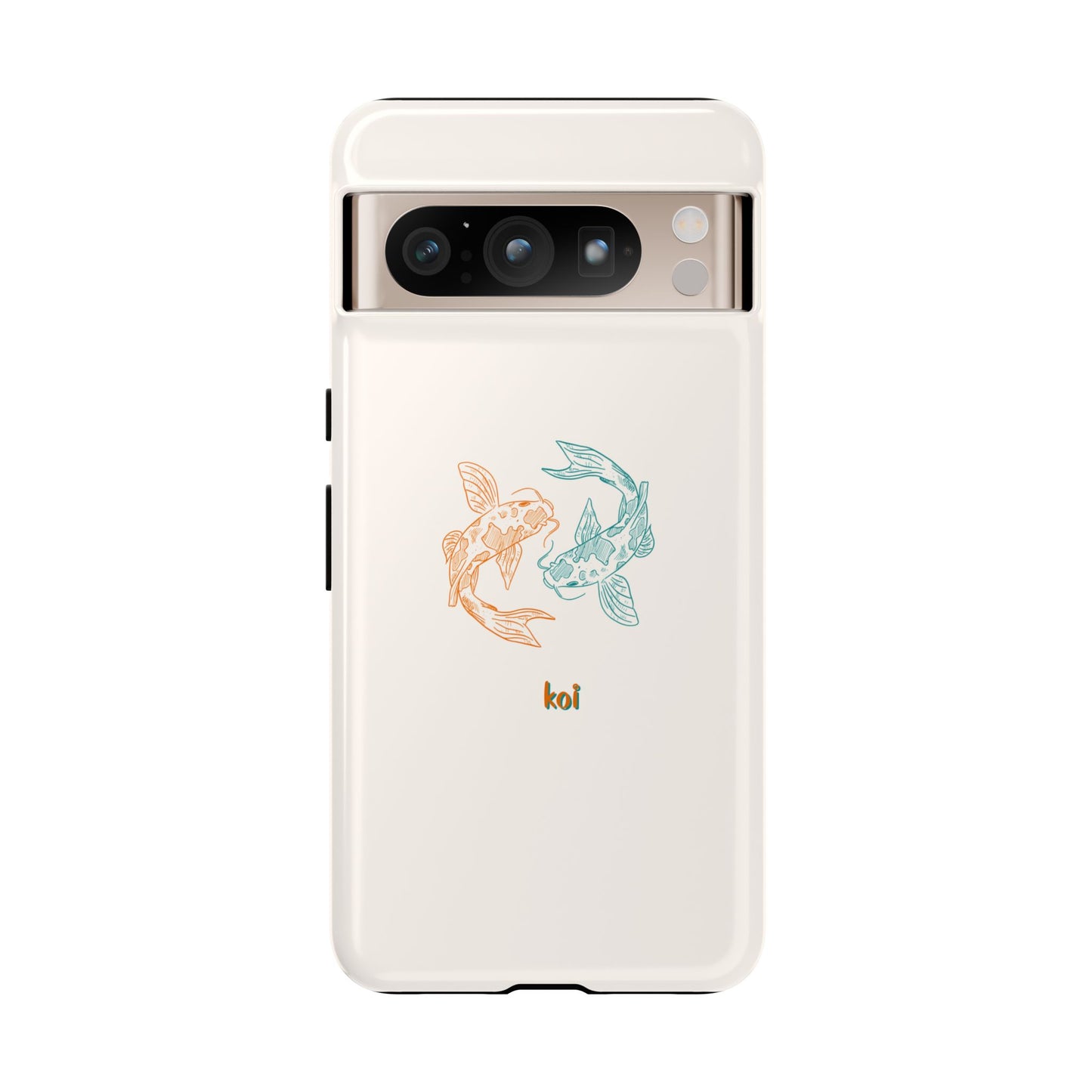 Koi Fish Tough Phone Case - Stylish & Durable Design for Aqua Lovers