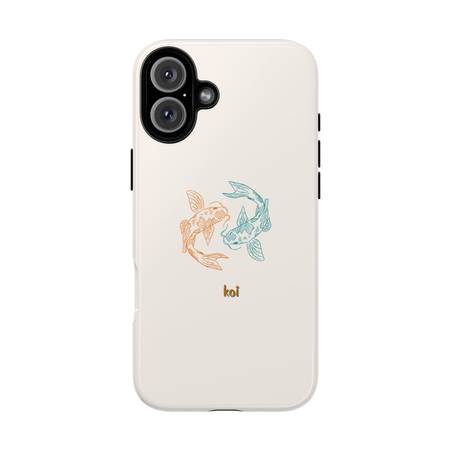 Koi Fish Tough Phone Case - Stylish & Durable Design for Aqua Lovers