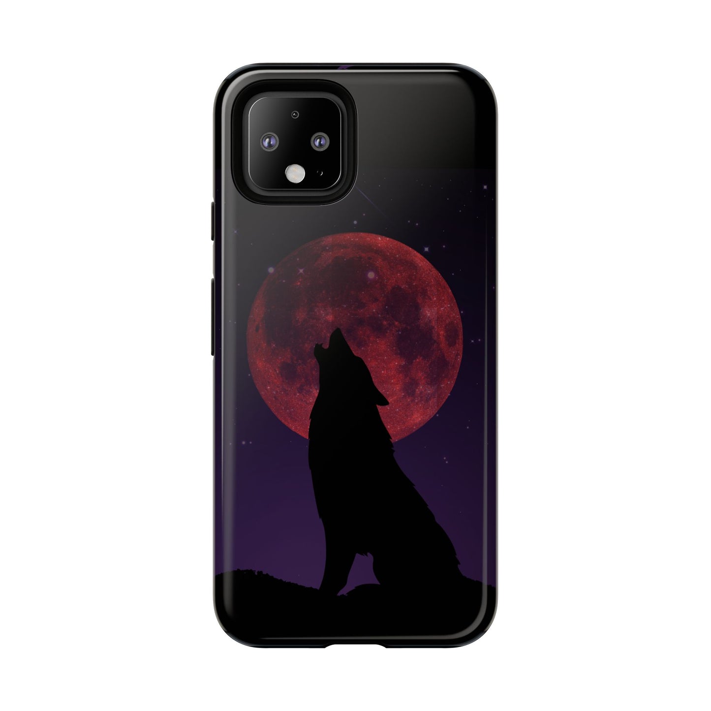 Wolf Howling at Blood Moon Phone Case - Tough & Stylish Protector