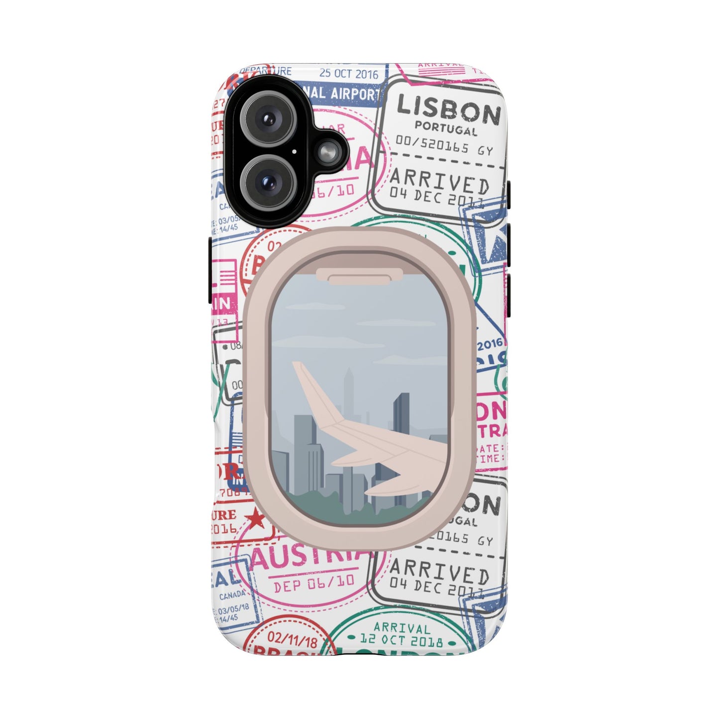 Travel-Themed Phone Case with Airplane Design