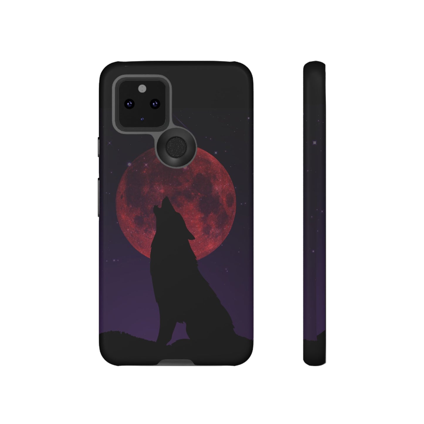 Wolf Howling at Blood Moon Phone Case - Tough & Stylish Protector
