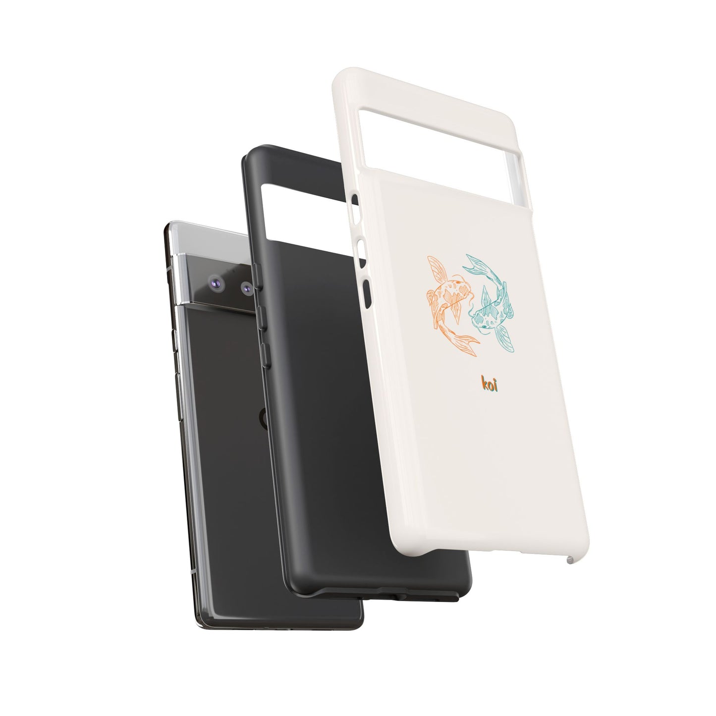 Koi Fish Tough Phone Case - Stylish & Durable Design for Aqua Lovers