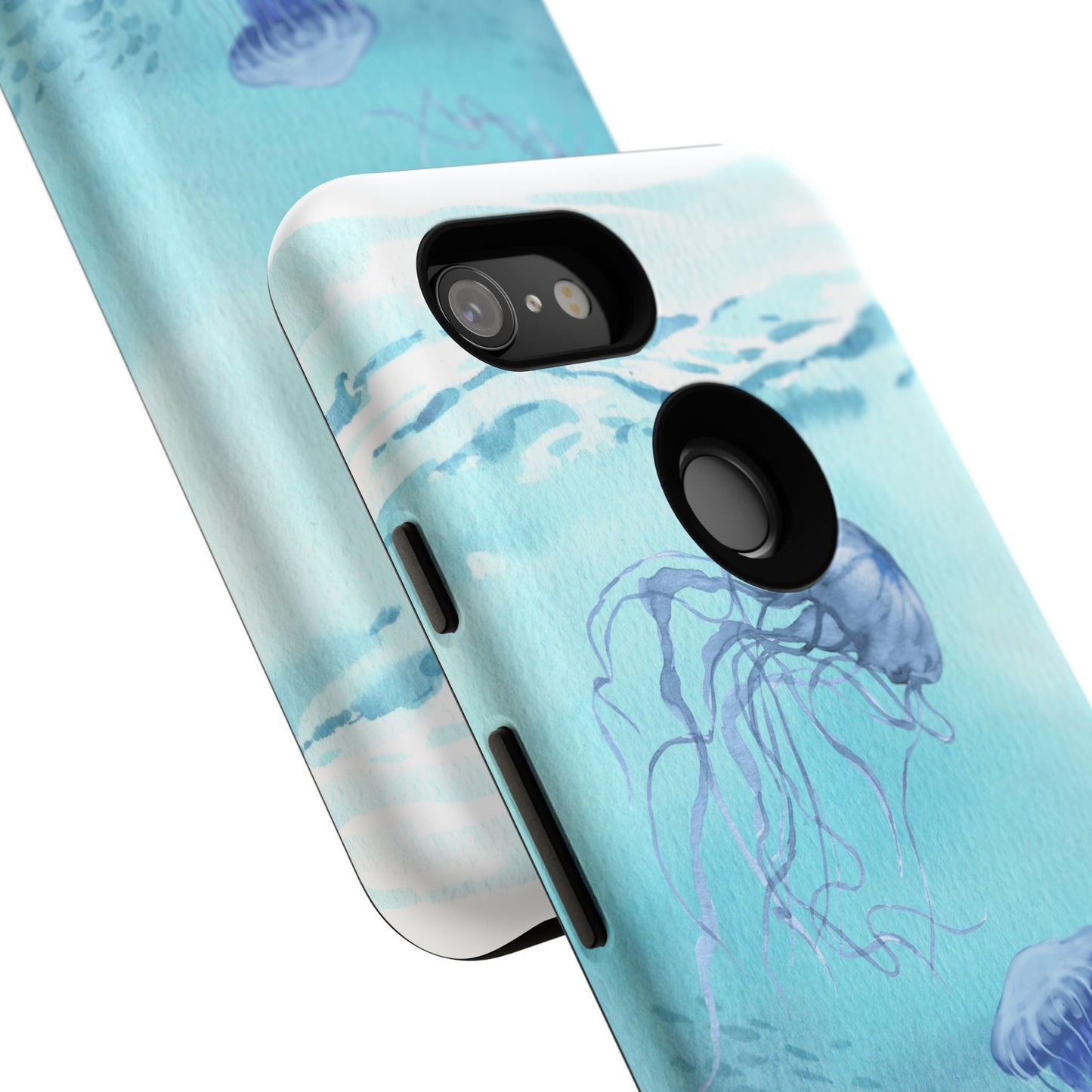 Ocean-Inspired Tough Phone Case with Jellyfish Design