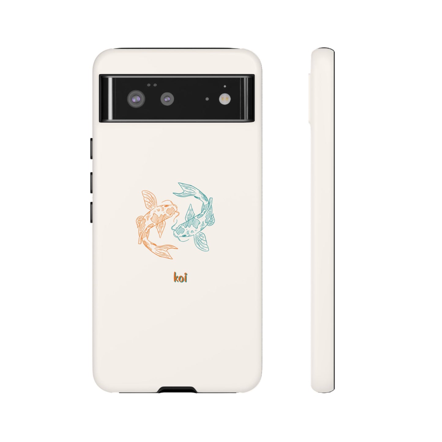 Koi Fish Tough Phone Case - Stylish & Durable Design for Aqua Lovers