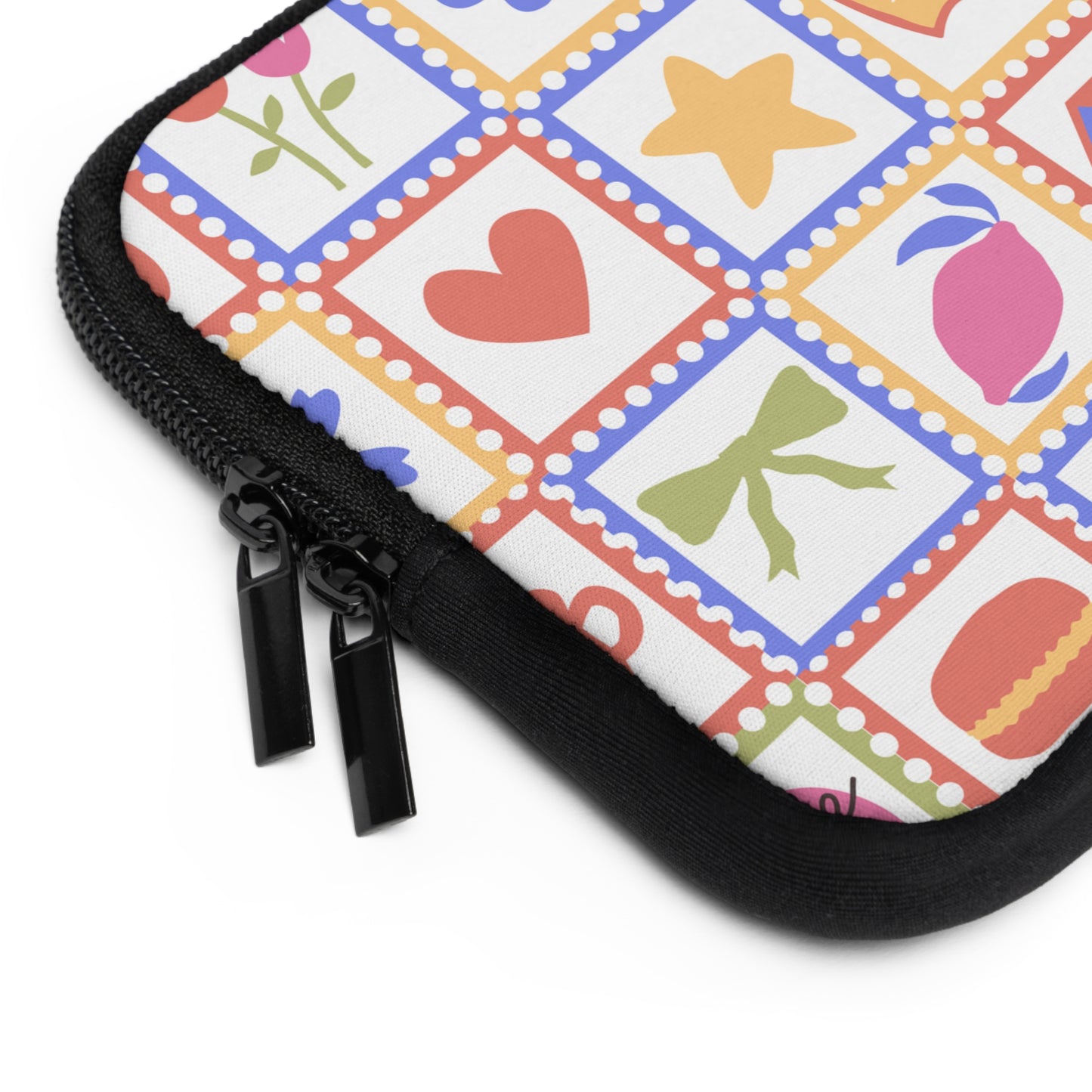 Whimsical Floral Laptop Sleeve - Colorful and Fun Design for Students and Professionals