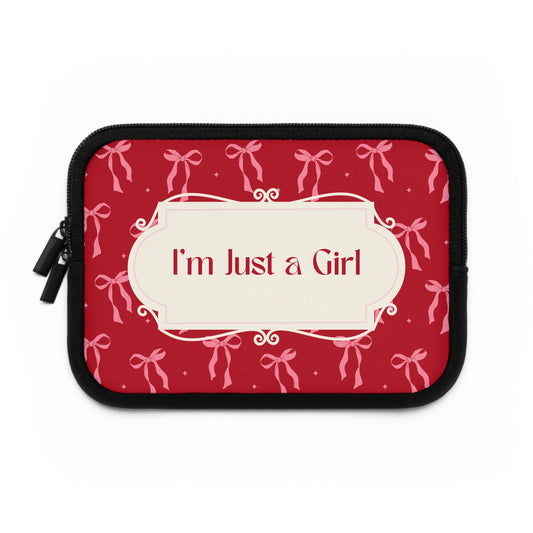 Cute "I'm Just a Girl" Laptop Sleeve – Stylish Protection for Girls
