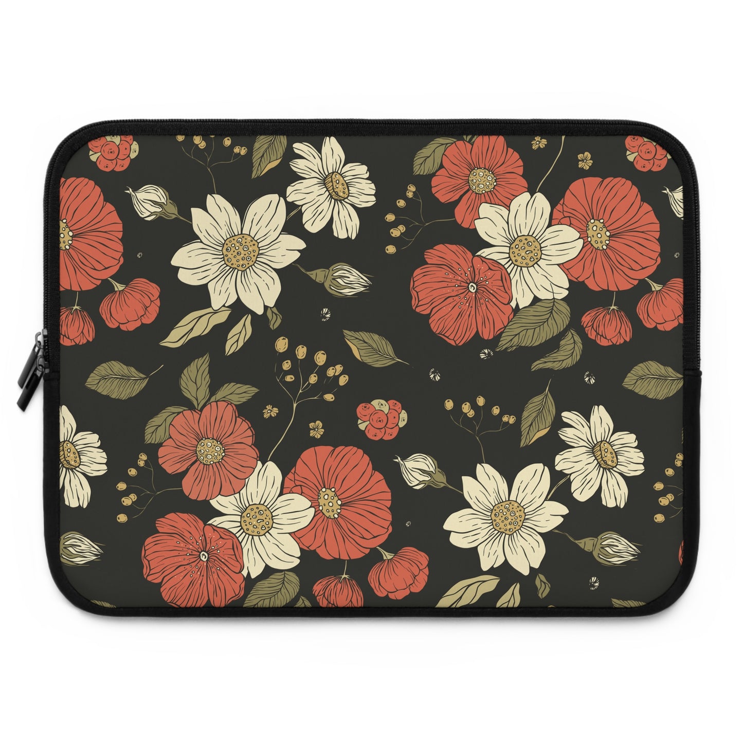 Floral Laptop Sleeve - Elegant Floral Design for Secure Storage