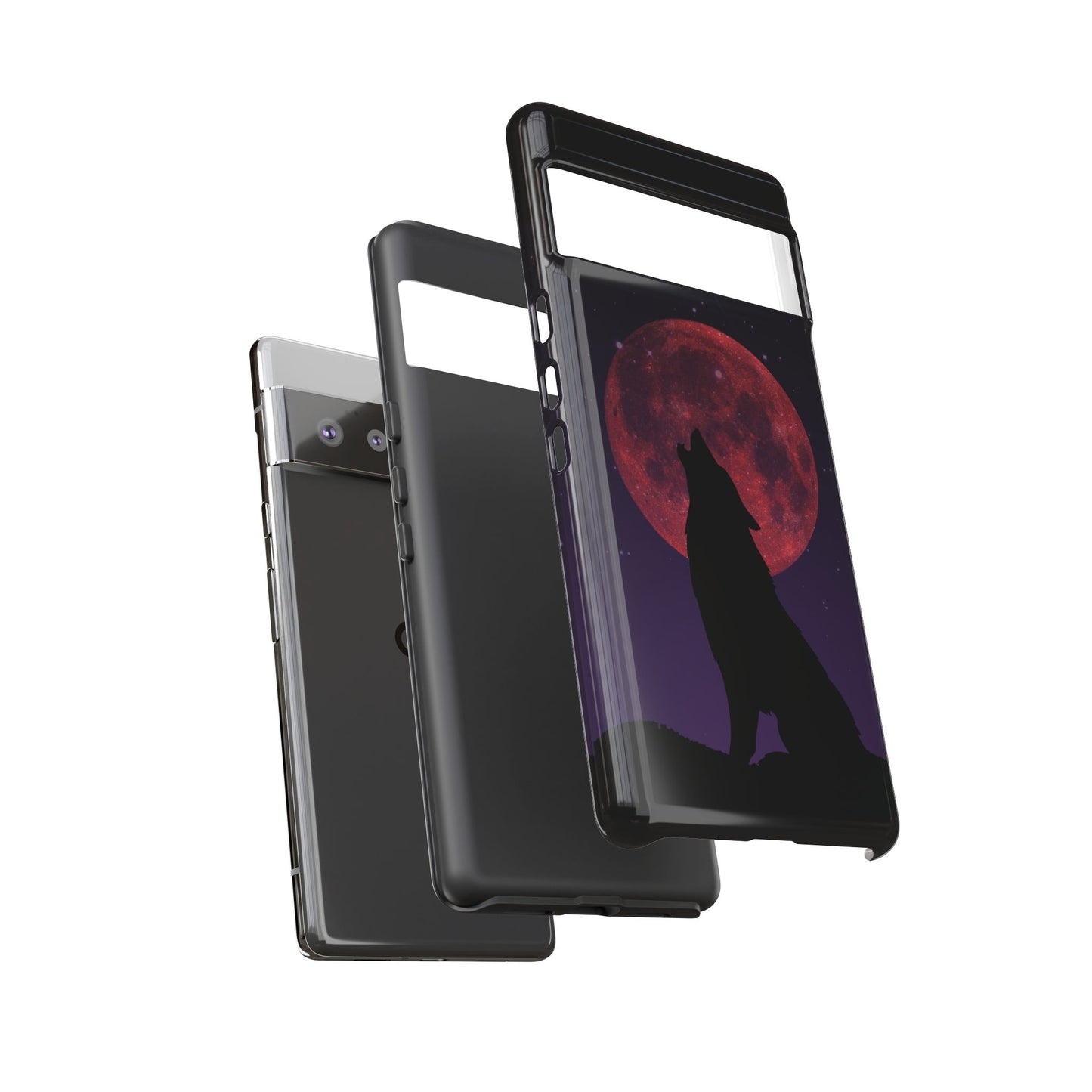 Wolf Howling at Blood Moon Phone Case - Tough & Stylish Protector