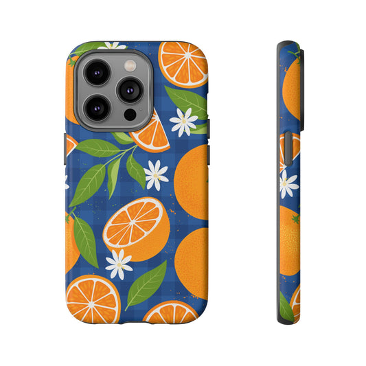 Fruit-Inspired Phone Case - Tough Cases with Orange Design