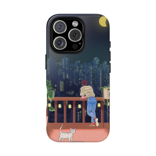 Nighttime Cityscape Dog Phone Case - Tough Case For Stylish Protection