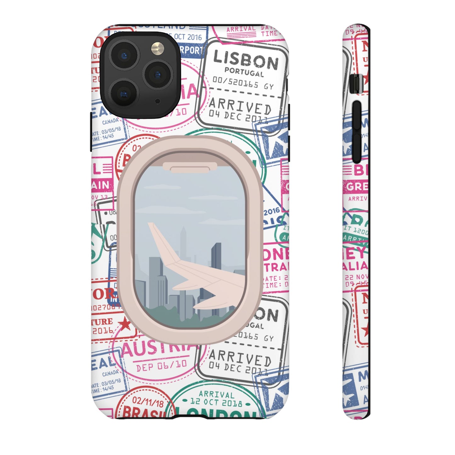Travel-Themed Phone Case with Airplane Design