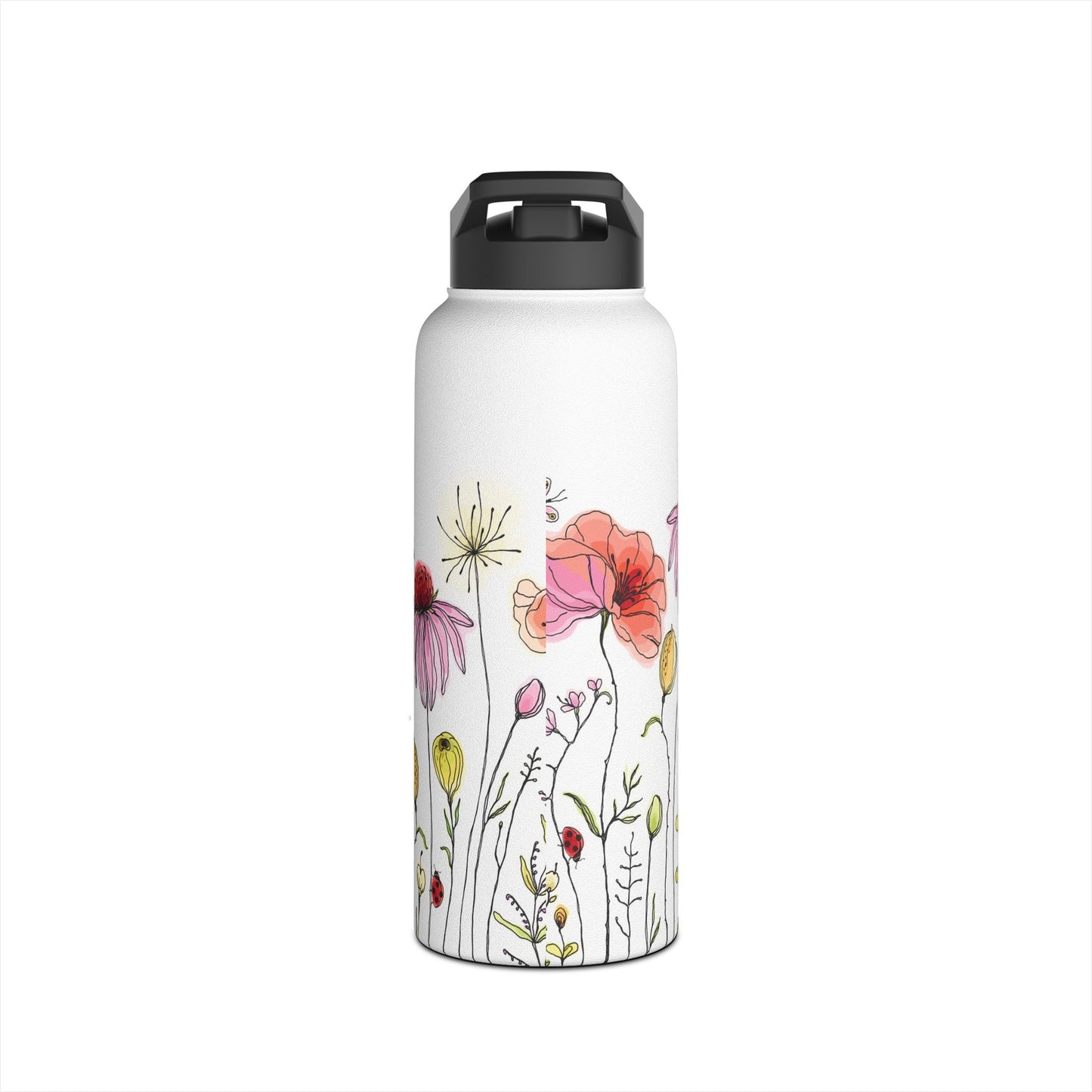 Floral Stainless Steel Water Bottle - Eco-Friendly & Stylish Hydration