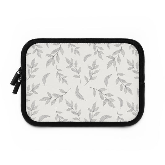 Elegant Leaf Print Laptop Sleeve - Stylish Protection for Work or School