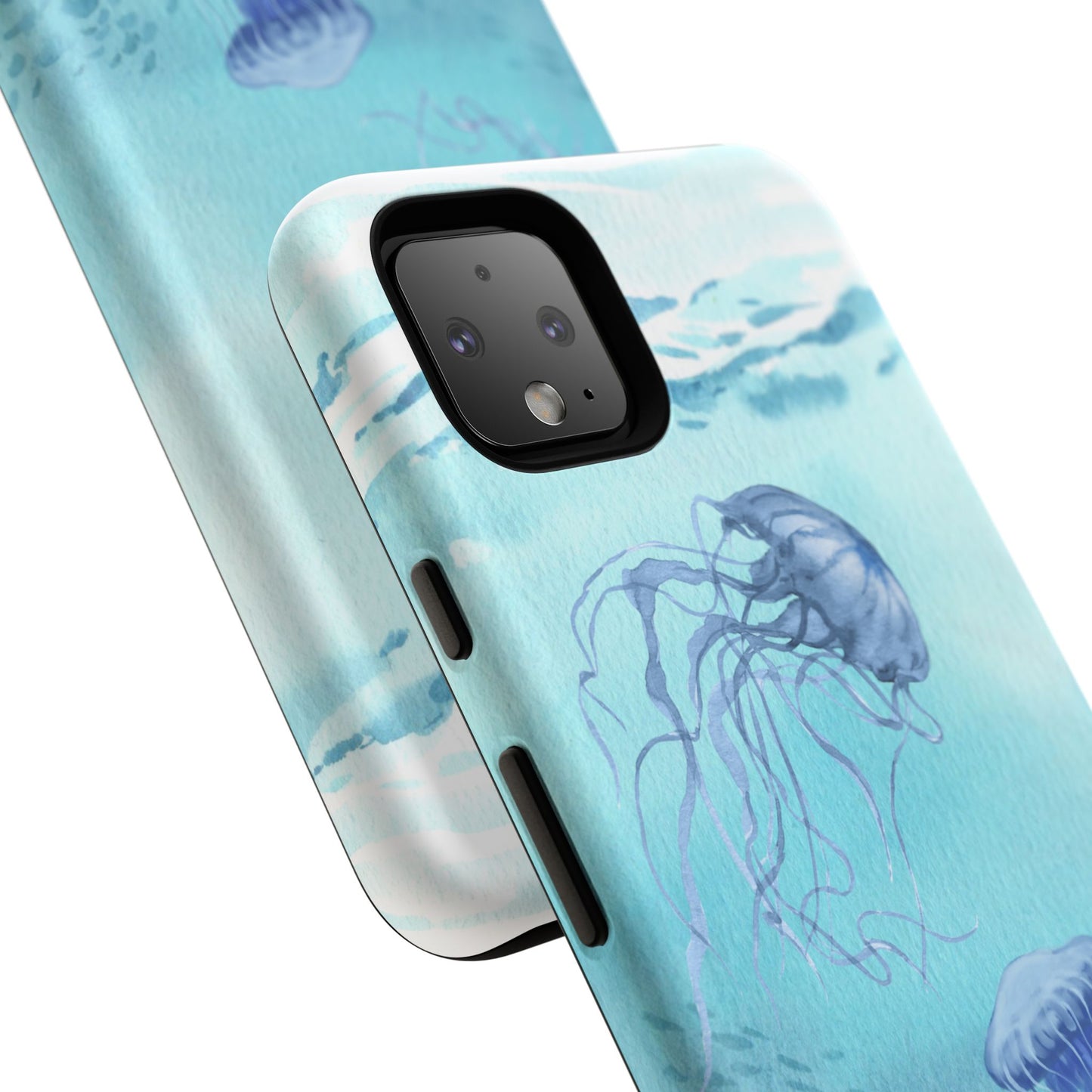 Ocean-Inspired Tough Phone Case with Jellyfish Design