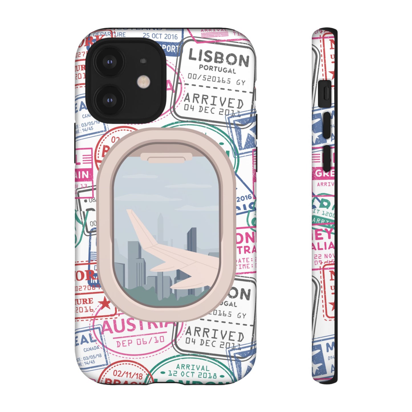 Travel-Themed Phone Case with Airplane Design