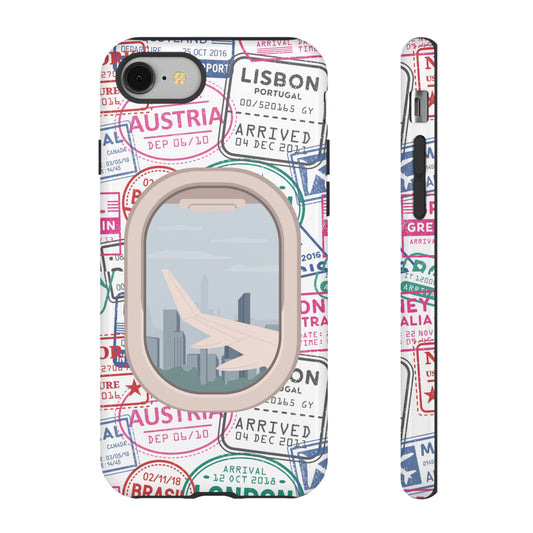 Travel-Themed Phone Case with Airplane Design