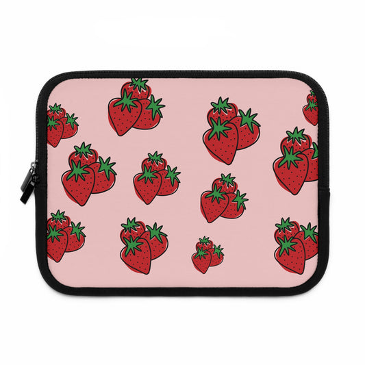 Cute Strawberry Laptop Sleeve | Fun Tech Accessory for Students & Floral Lovers