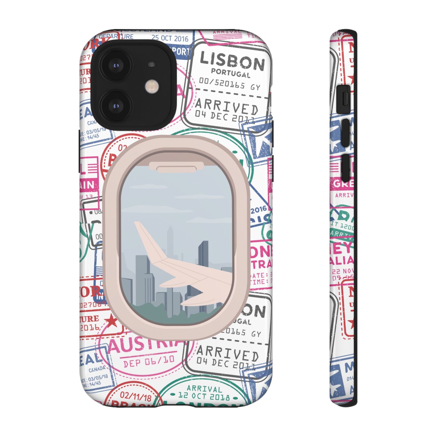 Travel-Themed Phone Case with Airplane Design