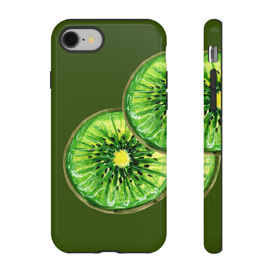 Kiwi Slice Phone Case – Tough & Stylish Green Fruit Design for Nature Lovers
