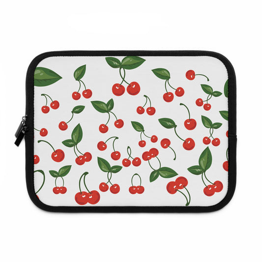 Cherry Blossom Laptop Sleeve, Cute Laptop Case, Cherry Print Bag, Computer Sleeve, Sweet Gift for Students, Floral Tech Accessory