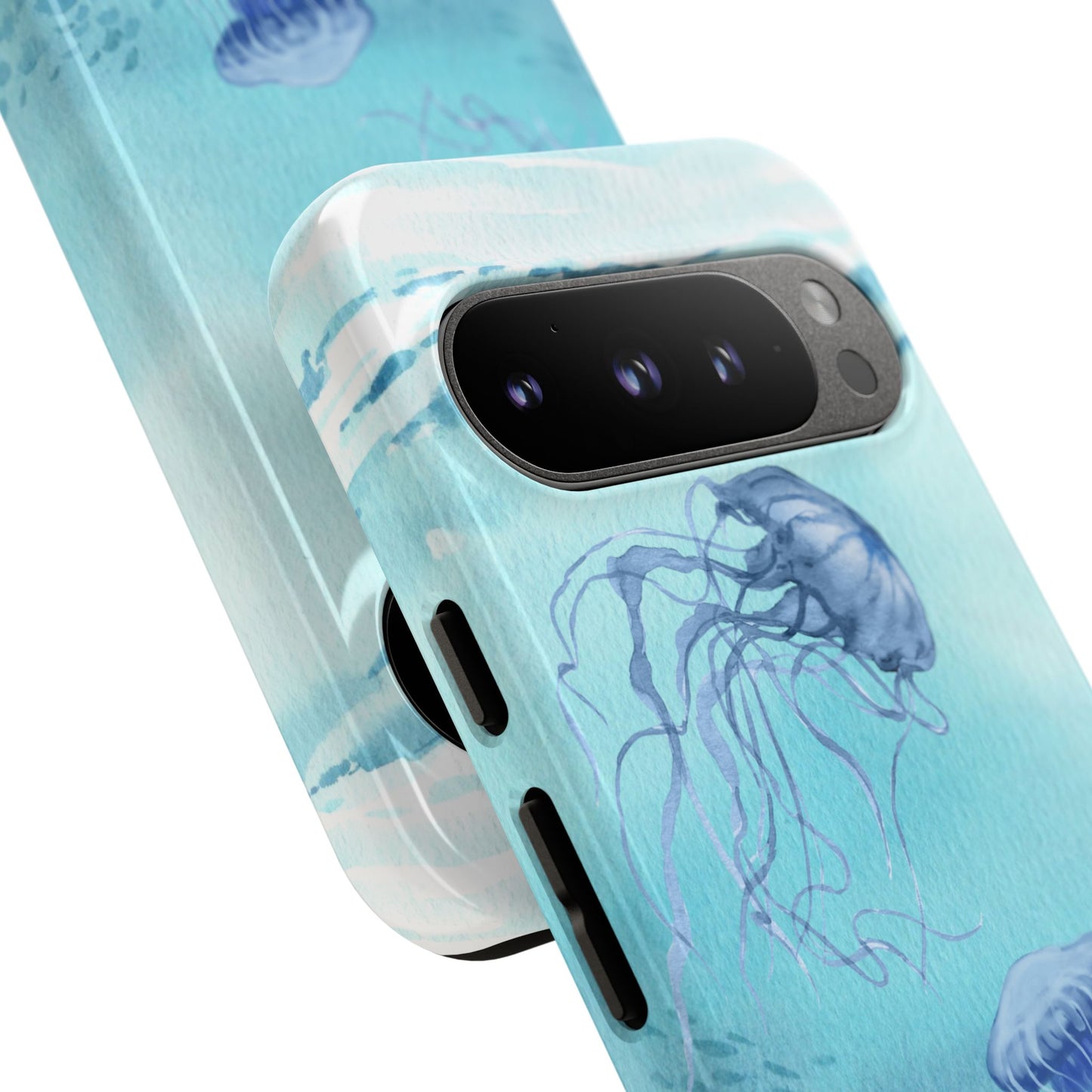 Ocean-Inspired Tough Phone Case with Jellyfish Design