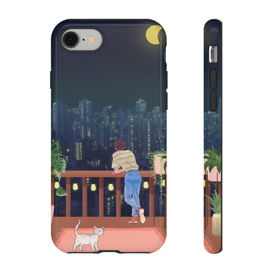 Nighttime Cityscape Dog Phone Case - Tough Case For Stylish Protection