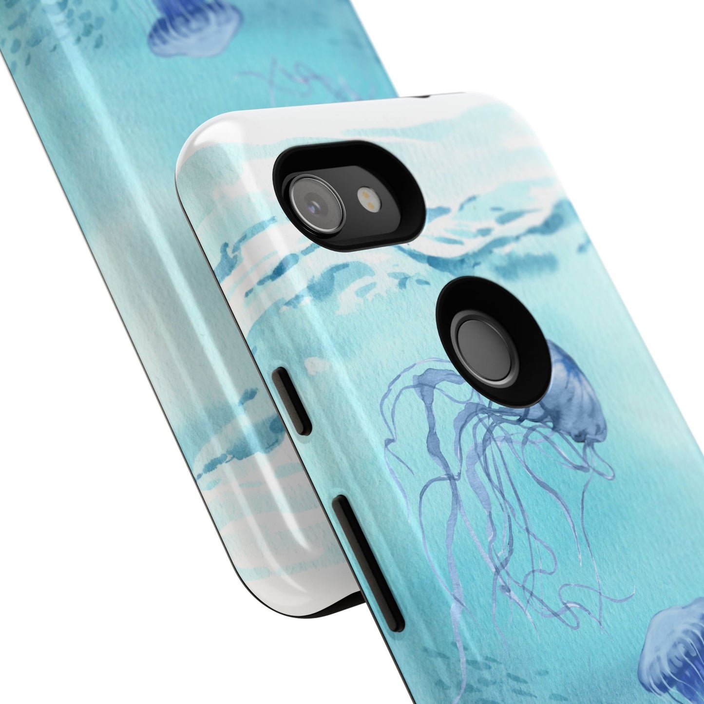 Ocean-Inspired Tough Phone Case with Jellyfish Design
