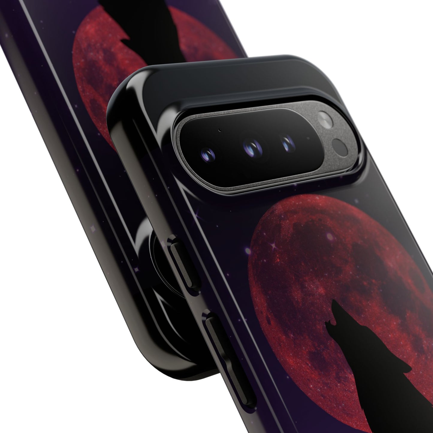 Wolf Howling at Blood Moon Phone Case - Tough & Stylish Protector