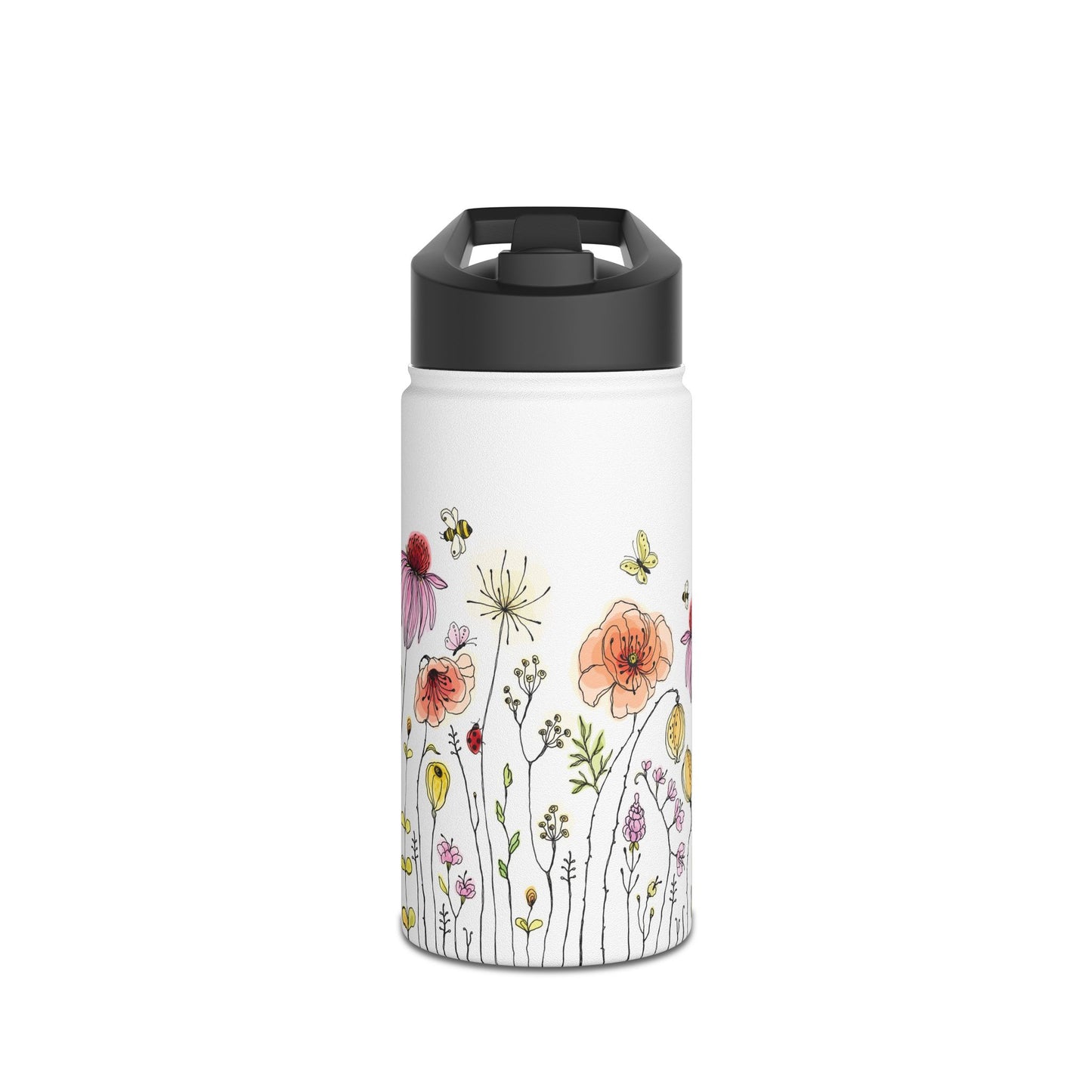 Floral Stainless Steel Water Bottle - Eco-Friendly & Stylish Hydration