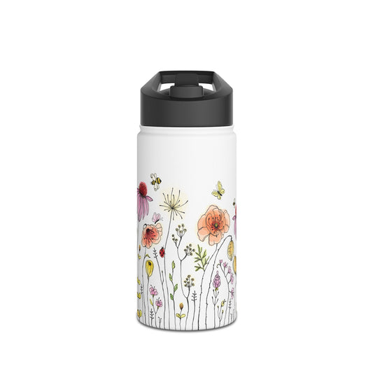 Floral Stainless Steel Water Bottle - Eco-Friendly & Stylish Hydration