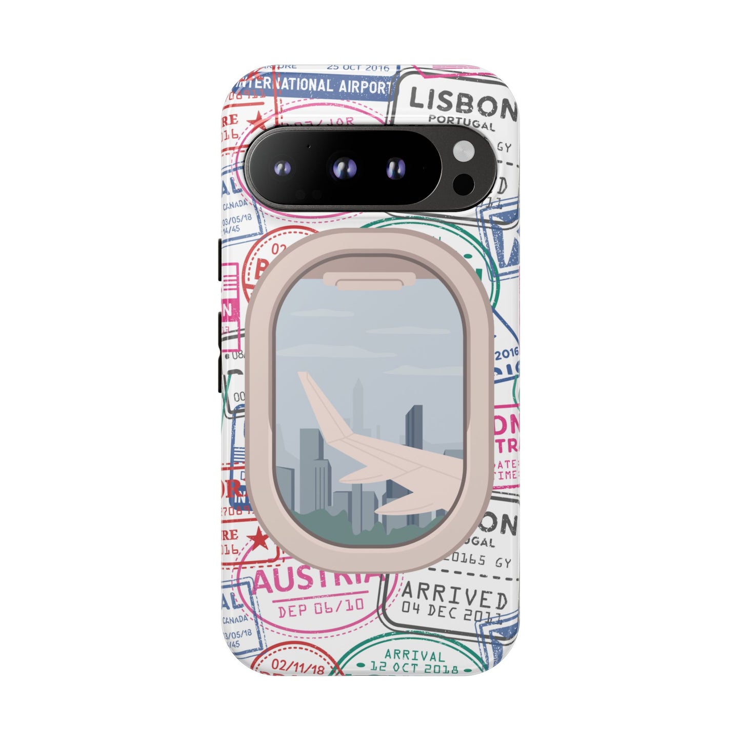 Travel-Themed Phone Case with Airplane Design