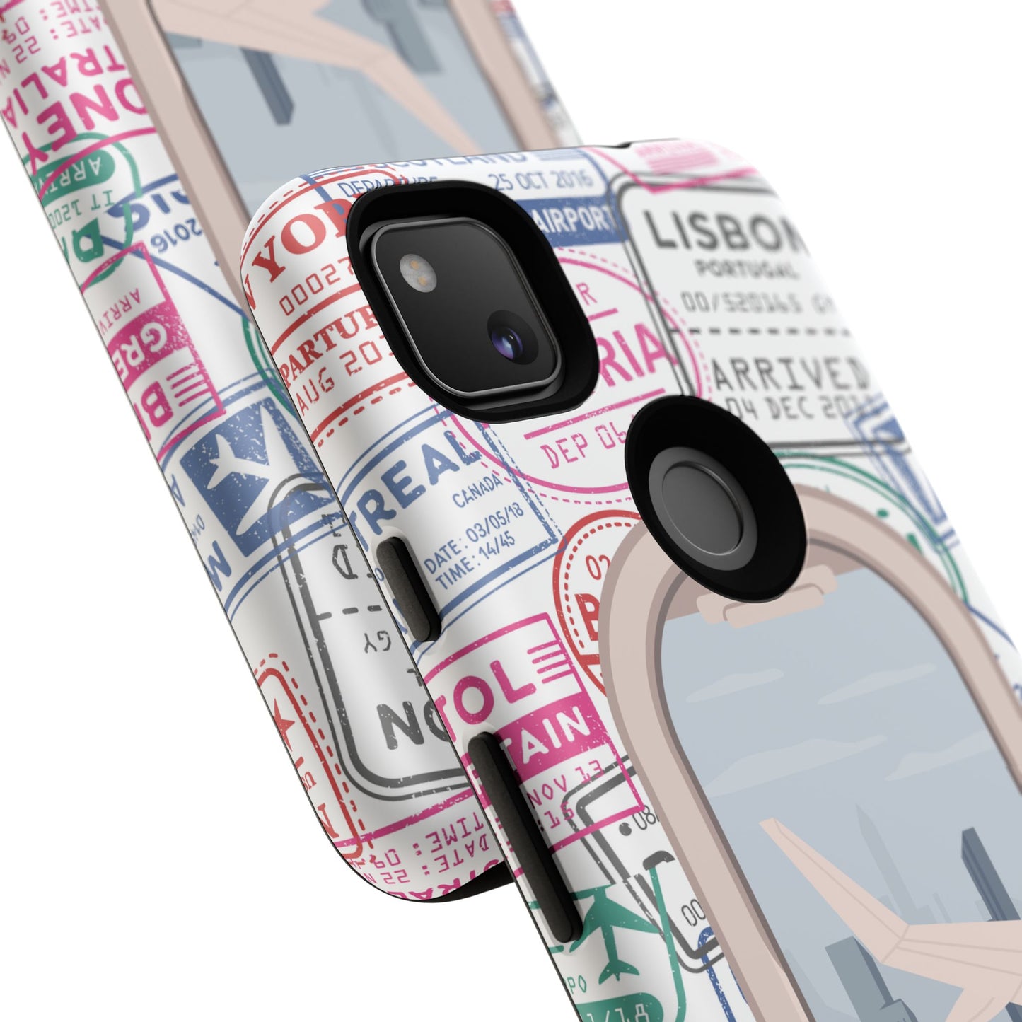 Travel-Themed Phone Case with Airplane Design