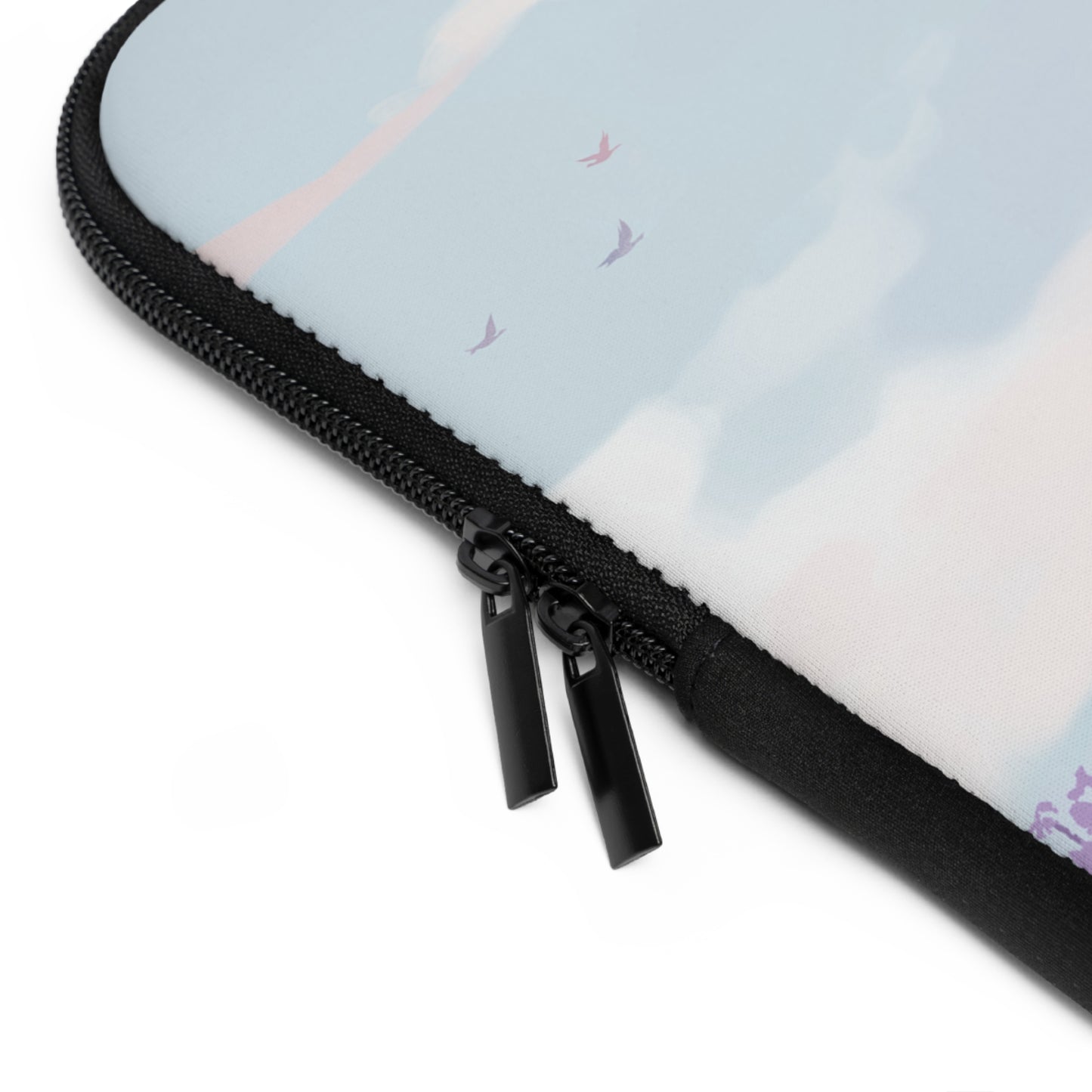 Floral Laptop Sleeve - Lavender Sky Design for Nature Lovers