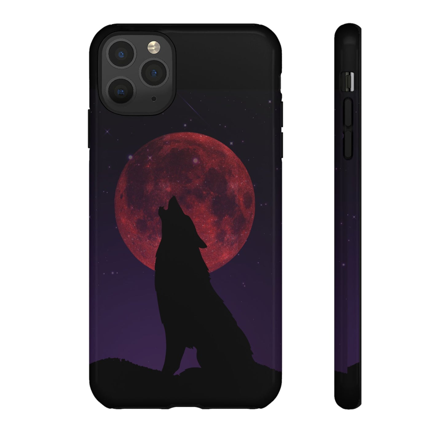 Wolf Howling at Blood Moon Phone Case - Tough & Stylish Protector