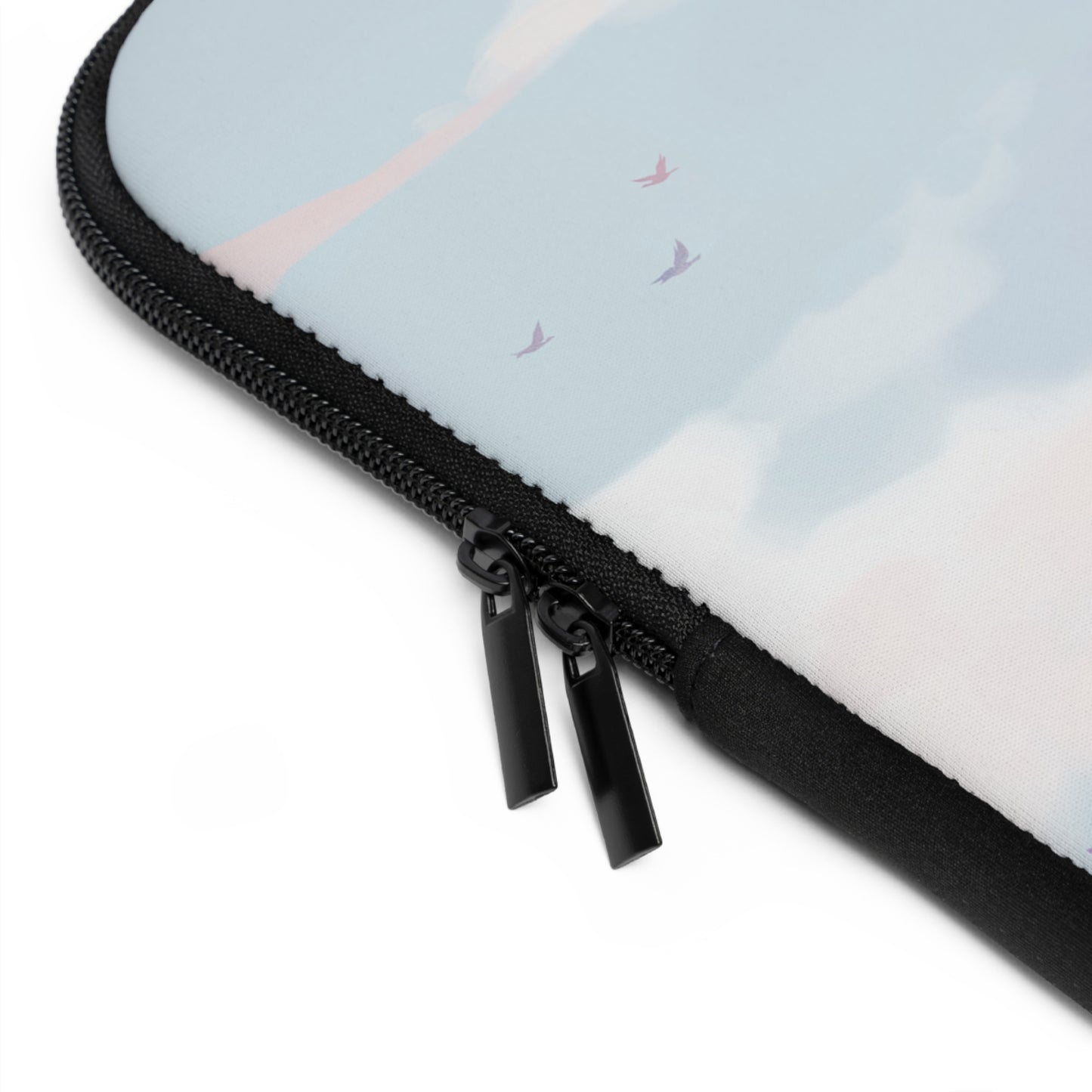 Floral Laptop Sleeve - Lavender Sky Design for Nature Lovers