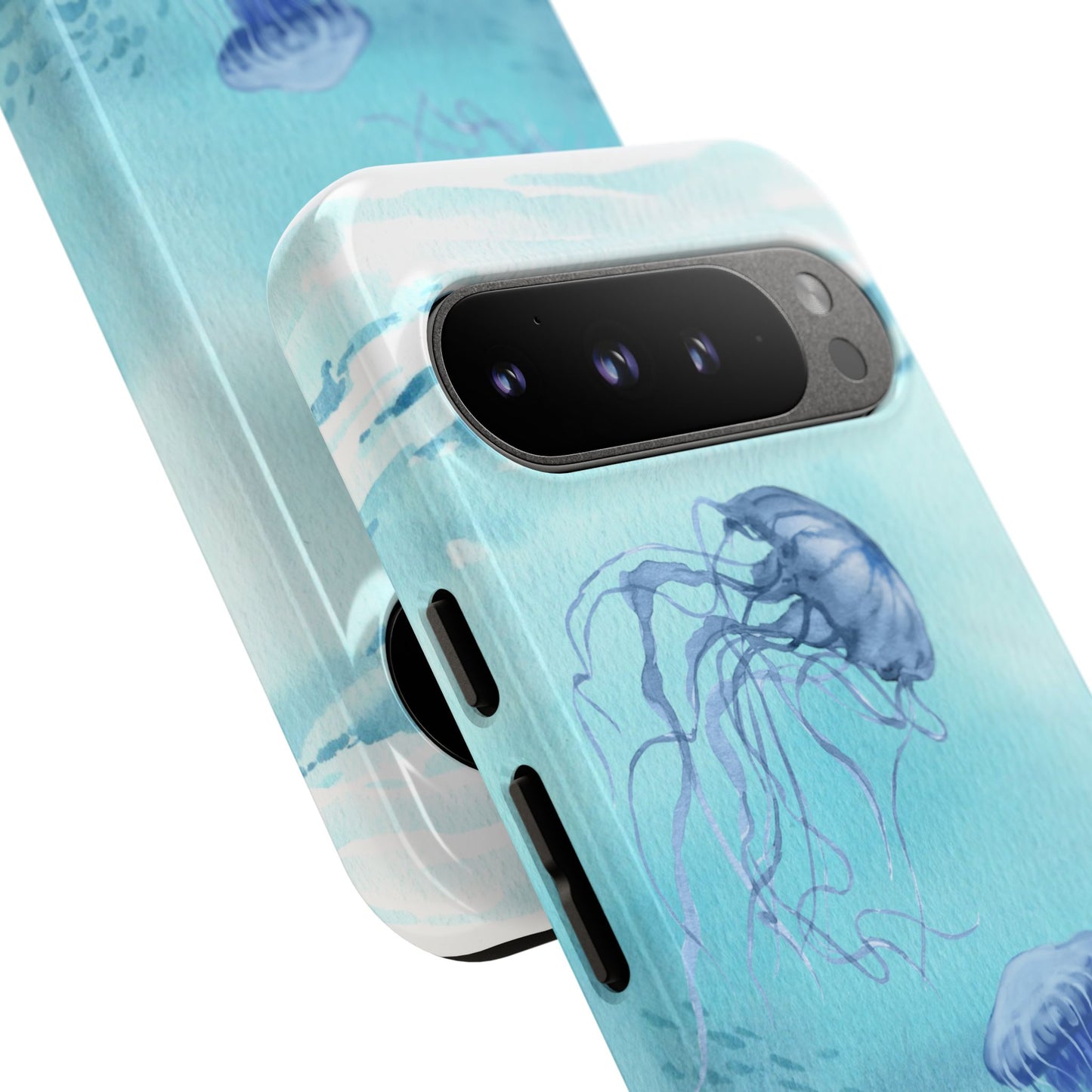 Ocean-Inspired Tough Phone Case with Jellyfish Design